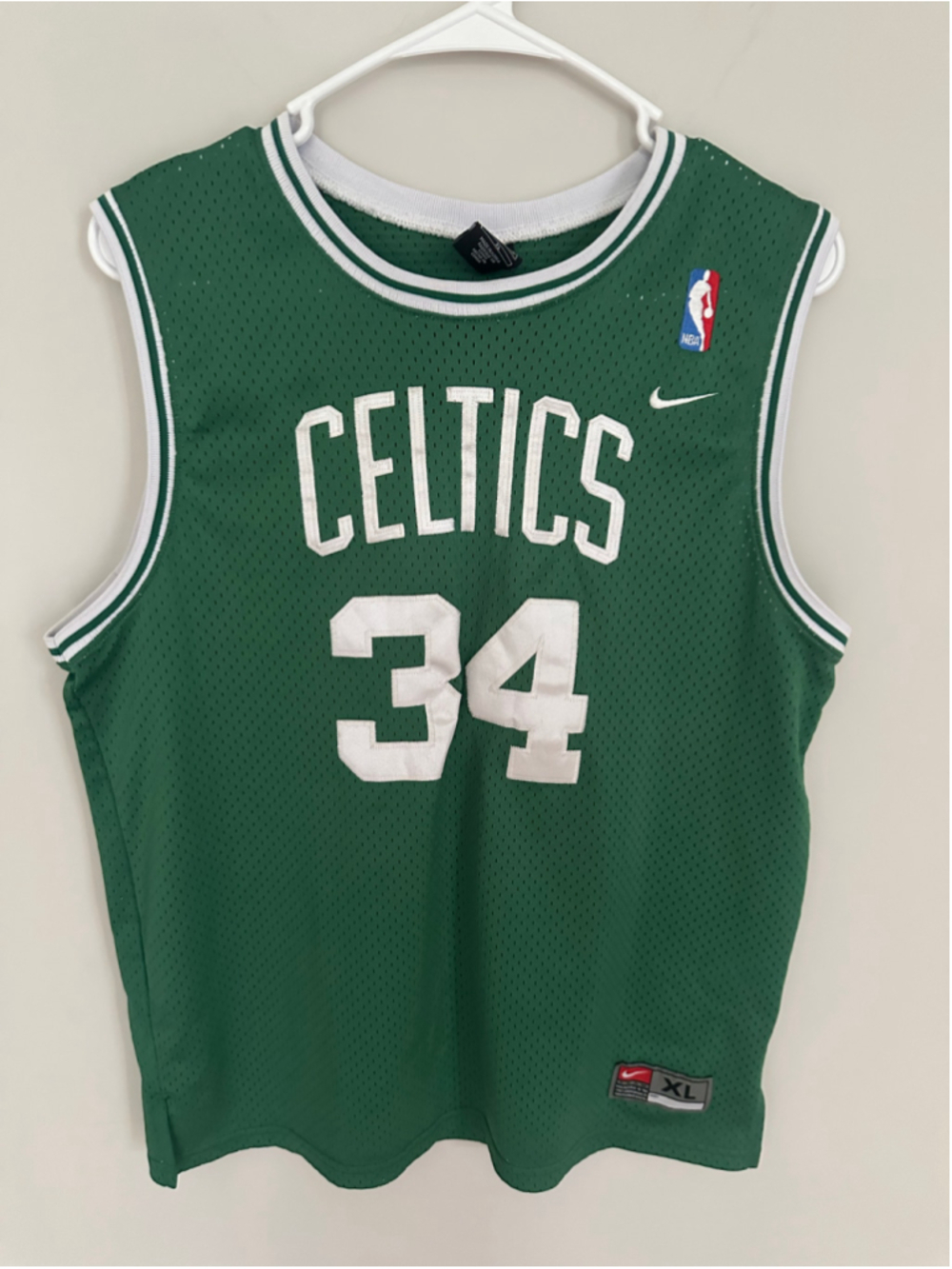 Youth Nike Boston Celtics Paul Pierce 34 Jersey Green White XL